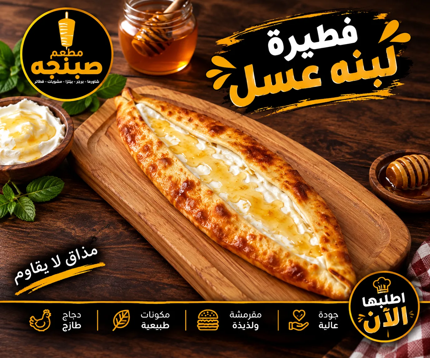 فطيرة لبنة عسل